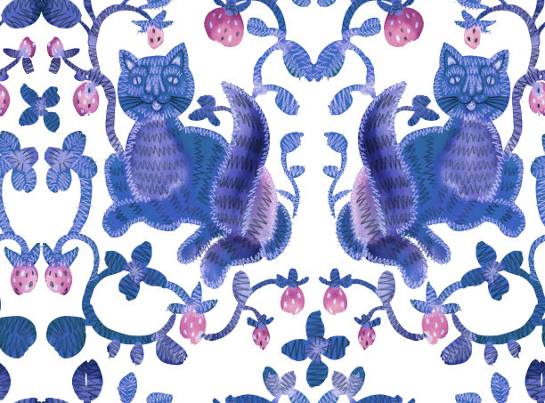 民间风格中的无缝图案图片下载