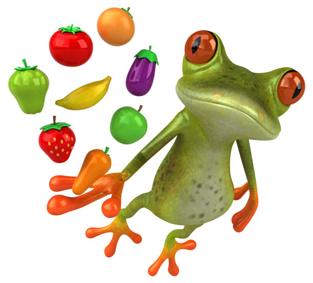 有趣的青蛙- 3D插图图片下载