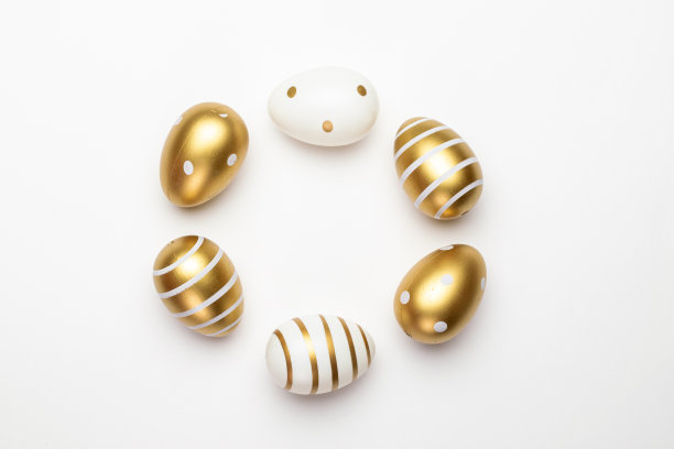 复活节彩蛋孤立在白色背景上。用于贺卡，促销，海报，传单，网页横幅，文章图片下载