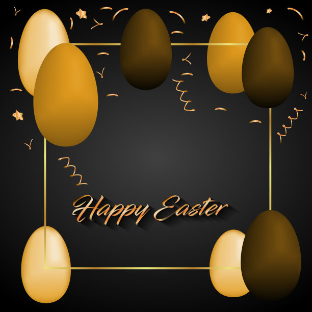 复活节快乐背景问候优雅的卡片，传单或活动邀请。图片下载