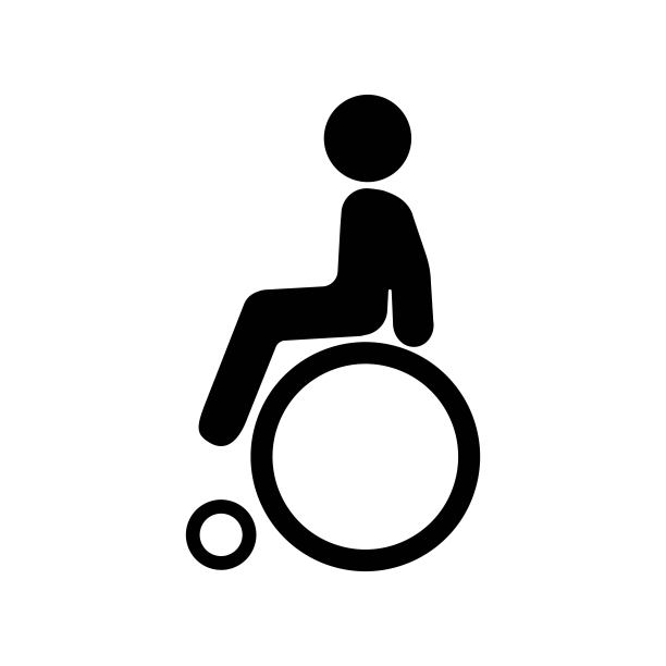 残疾人，残疾人或漫步图标在一个孤立的白色背景黑色。每股收益10向量。图片下载