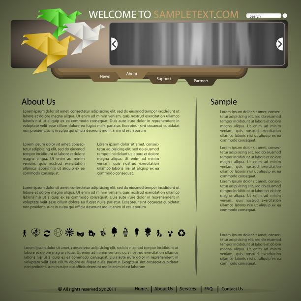 一页商业网站模板图片下载