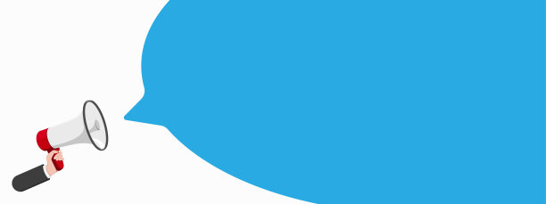 手持扩音器或扬声器的扁平图标。矢量图图片下载