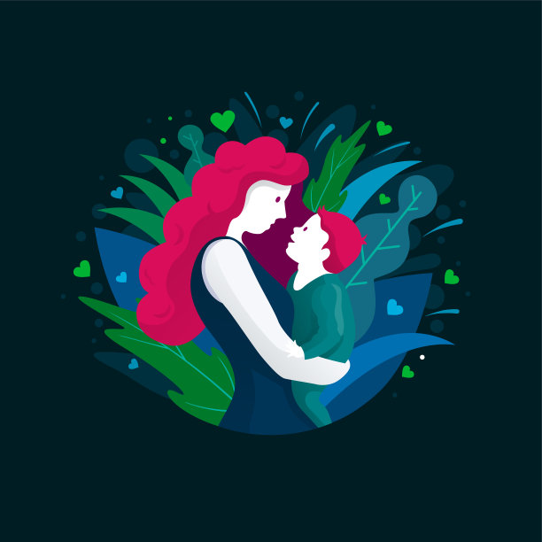 可爱的年轻妈妈用爱拥抱着她的孩子，母亲节快乐。图片下载