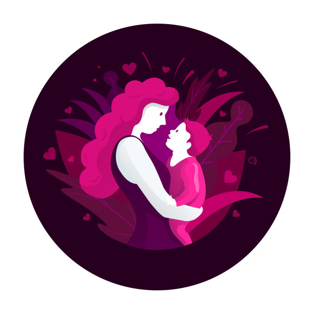 可爱的年轻妈妈用爱拥抱着她的孩子，母亲节快乐。图片下载