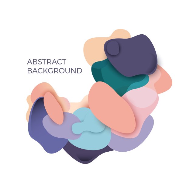 流体有机彩色形状。抽象的背景图片下载