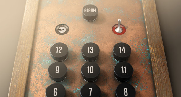 复古电梯控制面板图片下载