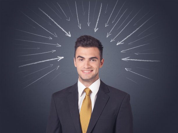 带箭头的商人图片下载