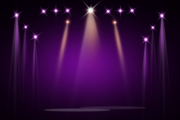 音乐会的舞台背景是泛光灯图片下载