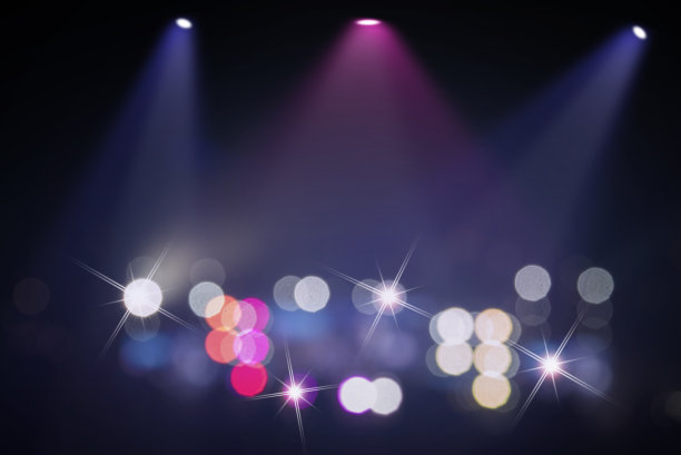 音乐会的舞台背景是泛光灯图片下载