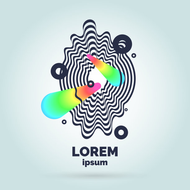 具有视觉失真效果的非晶态元素。图片下载