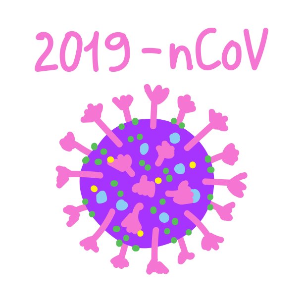 白色背景上的冠状病毒细菌2019-nCoV。新冠状病毒细菌。的危险冠状病毒细胞，。孤立的矢量图。明亮的细菌涂鸦插图图片下载
