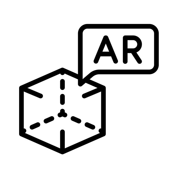 增强现实对象轮廓矢量图标孤立在白色。AR和虚拟现实线图标的网页设计，移动应用程序，ui设计和打印。未来科技商业理念图片下载