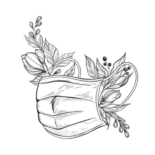 新型冠状病毒肺炎医用口罩素材图片