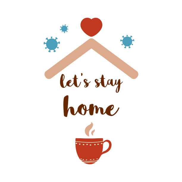 让我们留在家里隔离冠状病毒疫情插图阻止大流行留在家里保护冠状病毒图片下载
