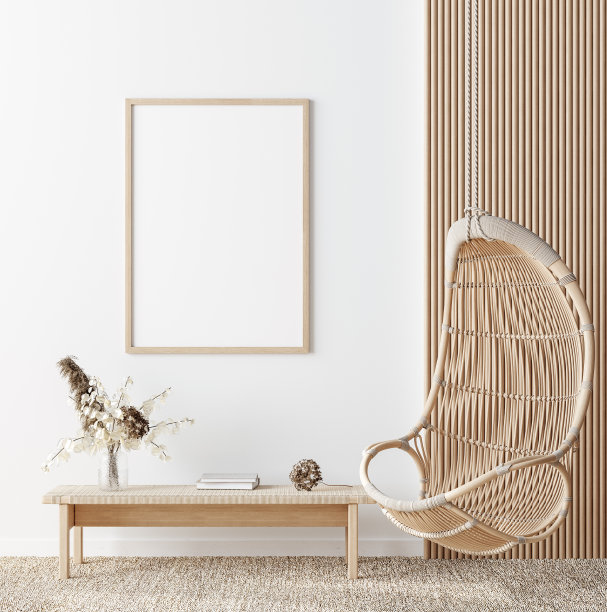 模型框架在海岸波西米亚风格的室内图片下载