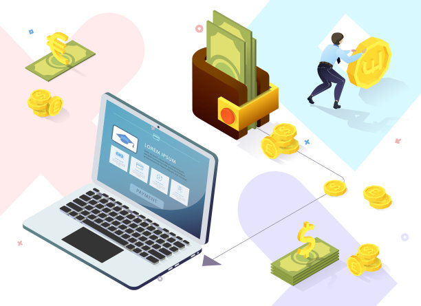 广告横幅互联网银行功能。图片下载