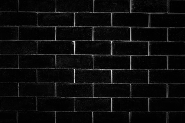 黑色砖墙有纹理图片下载