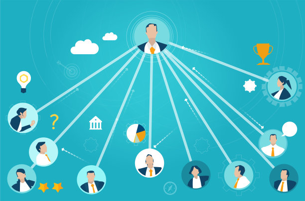 商业人士一起工作。商务沟通、电话会议、远程管理。业务概念说明图片下载