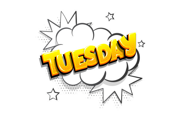 周二喜剧文本演讲泡泡波普艺术图片下载