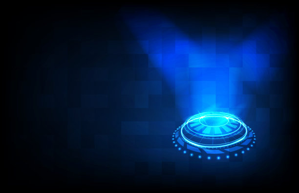 抽象背景蓝色未来技术卤化图hud显示界面数字设计图片下载