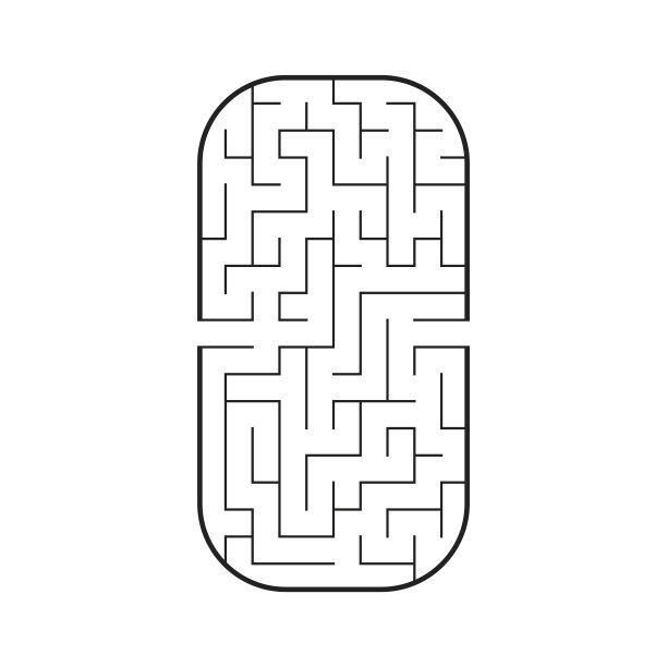 摘要迷宫。游戏对孩子。对儿童拼图。迷宫难题。矢量图图片下载