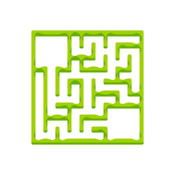 摘要迷宫。游戏对孩子。对儿童拼图。迷宫难题。找到正确的道路。颜色向量插图。图片下载