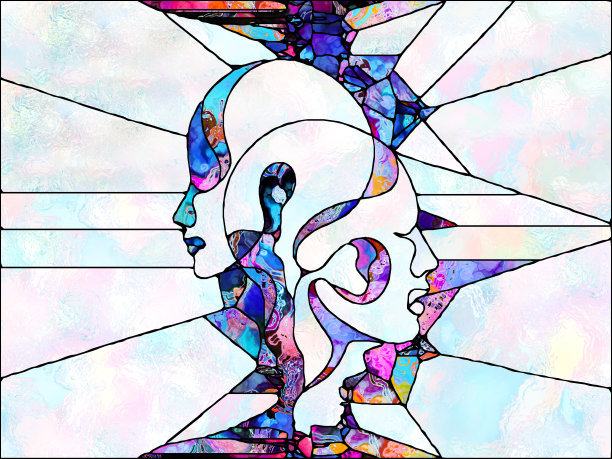 彩色玻璃灯图片下载