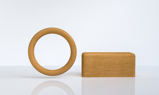 极简几何形状多彩的场景，3d渲染3图片下载