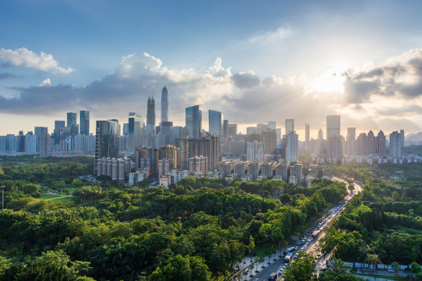 深圳市福田区金融商务区城市风光图片下载