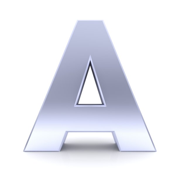 字母一个银色3d渲染符号大写字母字母图标文本符号图片下载