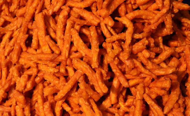 Khaja Sweet在印度农村集市上出售图片下载