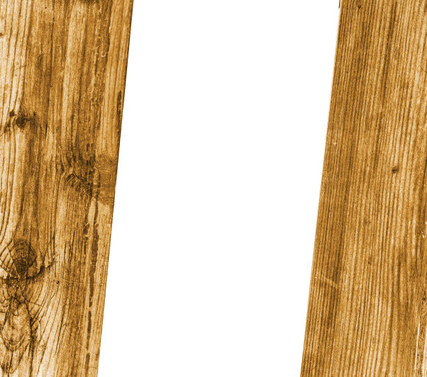 木板架在白色之上图片下载