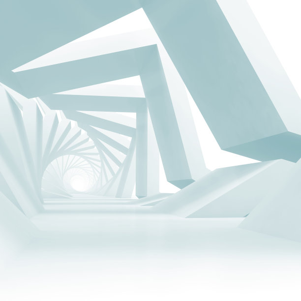 摘要扭曲隧道背景。蓝色的3 d图片下载