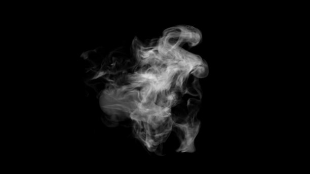 黑色背景上的烟雾概念设计图片下载
