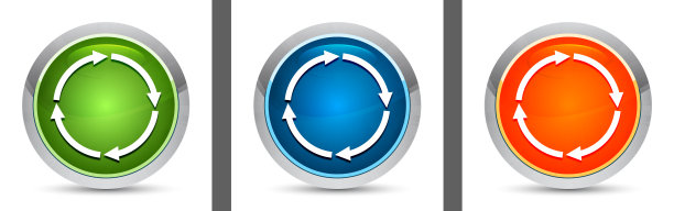 刷新更新图标现代设计圆形按钮设置插图图片下载
