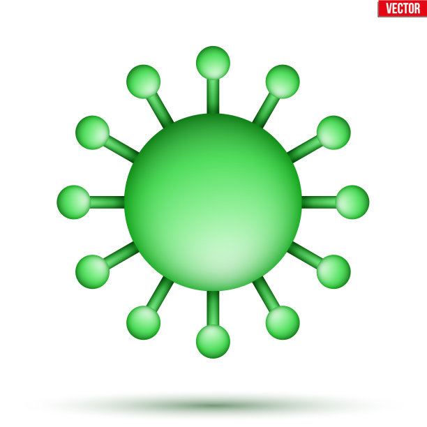 背景中分离的冠状病毒符号图片下载