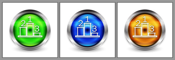 讲台图标现代眼球圆形按钮设置插图图片下载