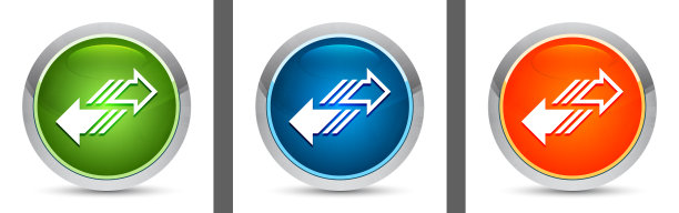 转移箭头图标现代设计圆形按钮设置插图图片下载