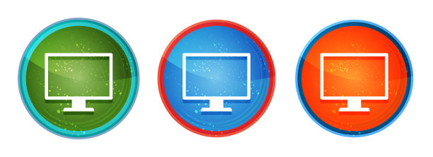 监控图标抽象数字圆形按钮设置说明图片下载