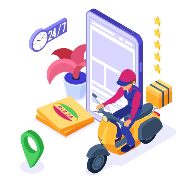 网上订餐快递服务图片下载