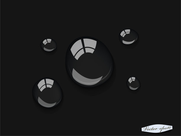 透明水滴设计矢量图片下载