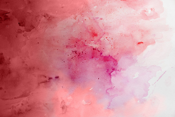 红色湿水彩背景图片下载