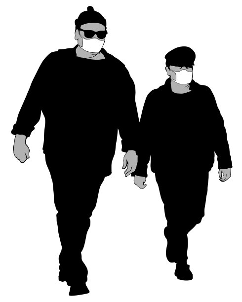 戴面具的男人和女人图片下载