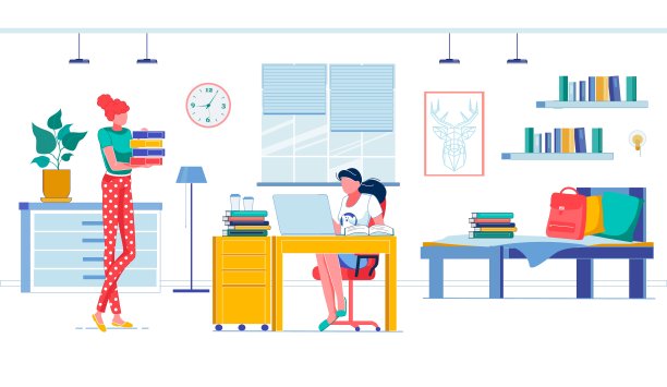 学生宿舍房间作为学习场所图片下载