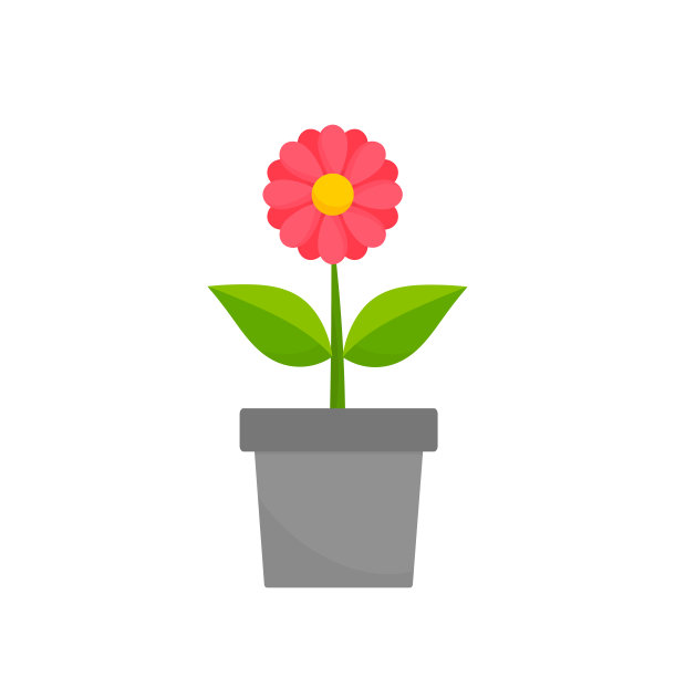 粉红色的花在花盆里。图片下载