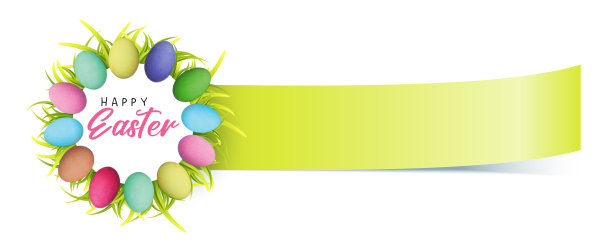 复活节横幅，彩色的复活节彩蛋木制纹理与旧破裂的蓝色油漆图片下载