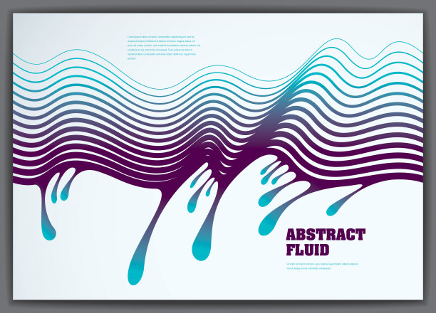 抽象流体矢量背景与彩色液滴波。3d色彩渐变运动艺术。线条纹理，动态表面，曲线线条，流动形状。图片下载