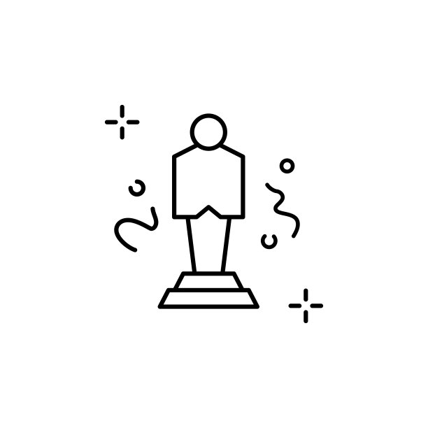 奖杯图标。简单的线条，轮廓矢量元素的剧院ui和用户体验，网站或移动应用图片下载