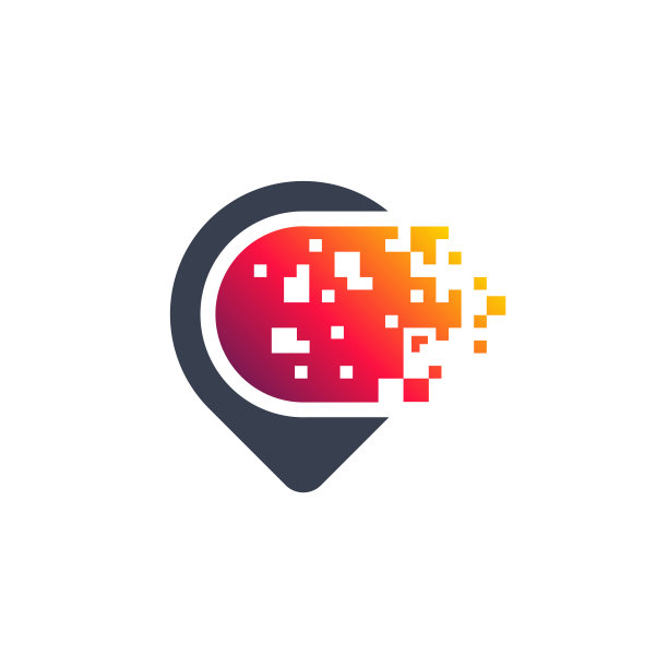 现代设计点科技标志模板，数字点科技标志模板设计矢量插图图片下载